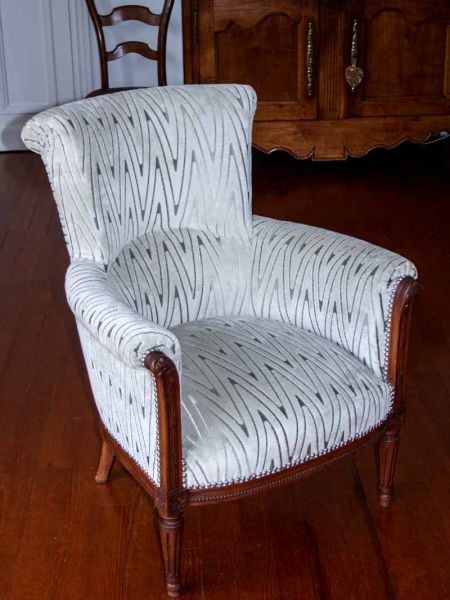 Fauteuil chevrons blancs